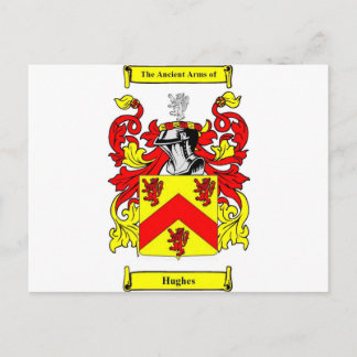Postal Escudo de armas Hughes (irlandés)