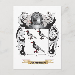 Postal Escudo de armas Janssen (escudo familiar)