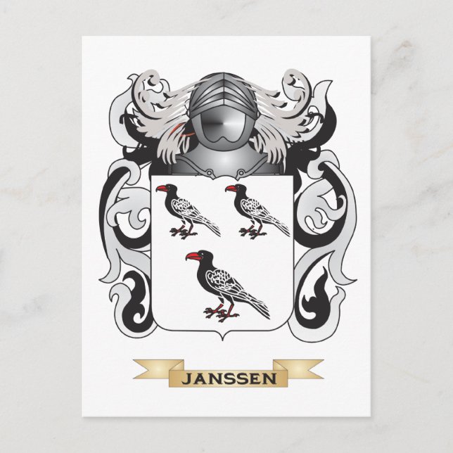 Postal Escudo de armas Janssen (escudo familiar) (Anverso)