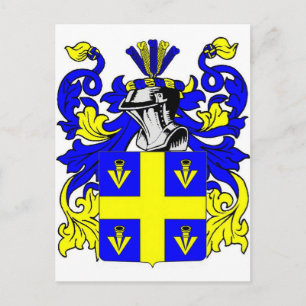 Postal Escudo de armas Johnson (inglés)