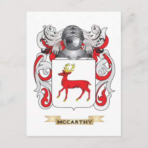 Postal Escudo de armas McCarthy (escudo familiar)
