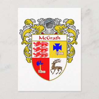 Postal Escudo de armas McGrath (Mantled)