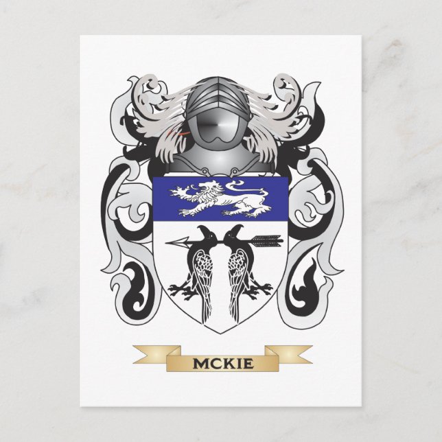 Postal Escudo de armas McKie (escudo familiar) (Anverso)
