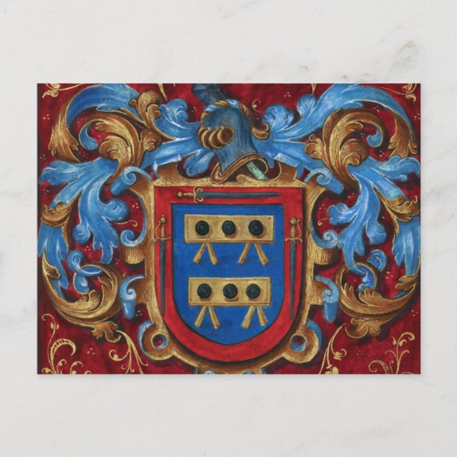 Postal Escudo de armas medieval (Anverso)