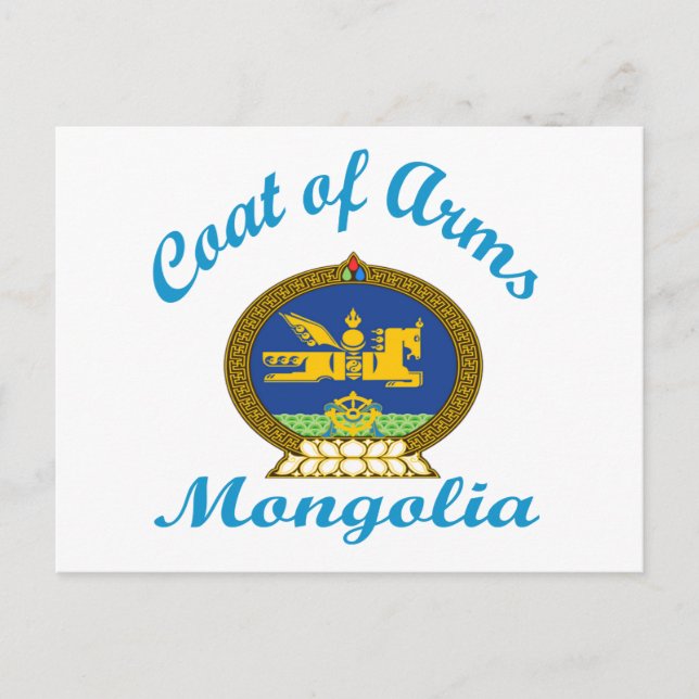 Postal Escudo De Armas Mongolia (Anverso)