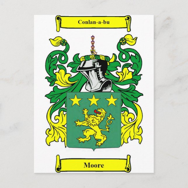 Postal Escudo de armas Moore (Anverso)