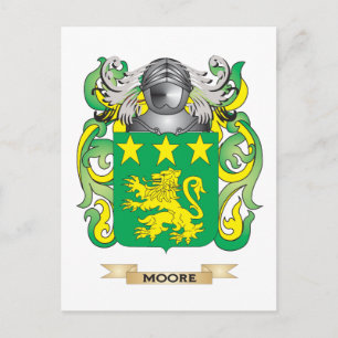 Postal Escudo de armas Moore (escudo familiar)