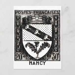 Postal Escudo de armas, Nancy Francia