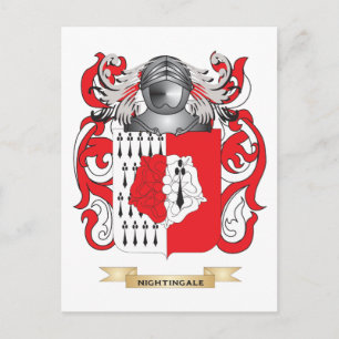 Postal Escudo de armas nocturno (escudo familiar)