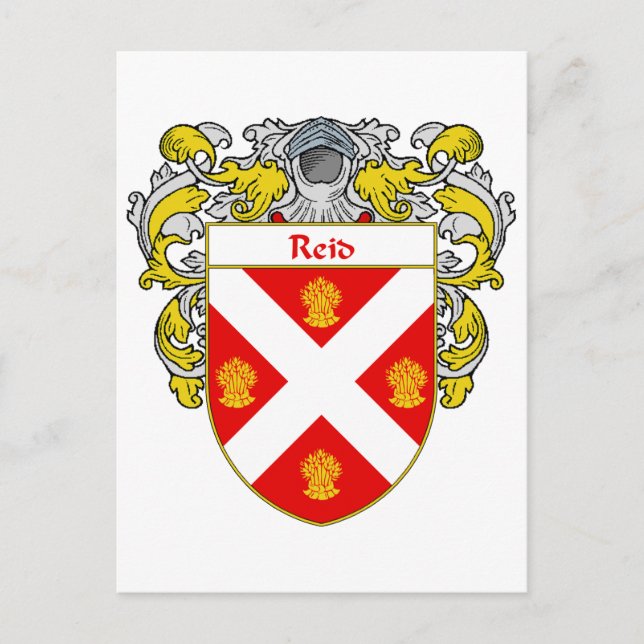 Postal Escudo de armas Reid (Mantled) (Anverso)