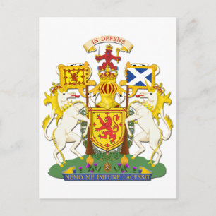 Postal Escudo De Armas Reino De Escocia