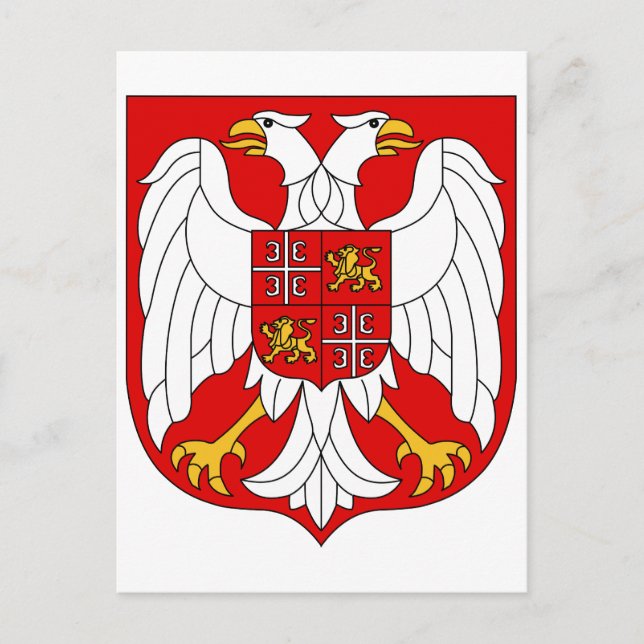 Postal Escudo de armas Símbolo oficial de Serbia y Monten (Anverso)