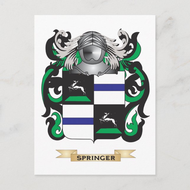 Postal Escudo de armas Springer (escudo familiar) (Anverso)