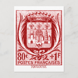 Postal Escudo de armas, Toulouse Francia