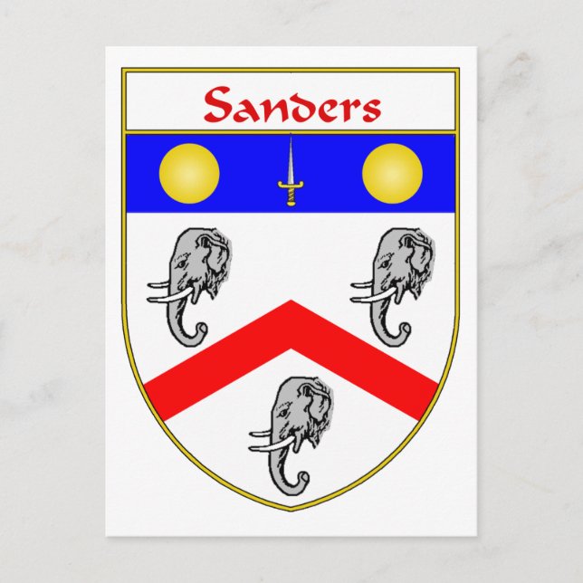 Postal Escudo de armas y reposo familiar (Anverso)
