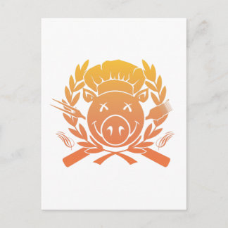 Postal Escudo de barbacoa - desvanecimiento de la puesta