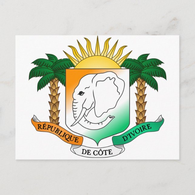 Postal Escudo de Costa de Marfil (Anverso)