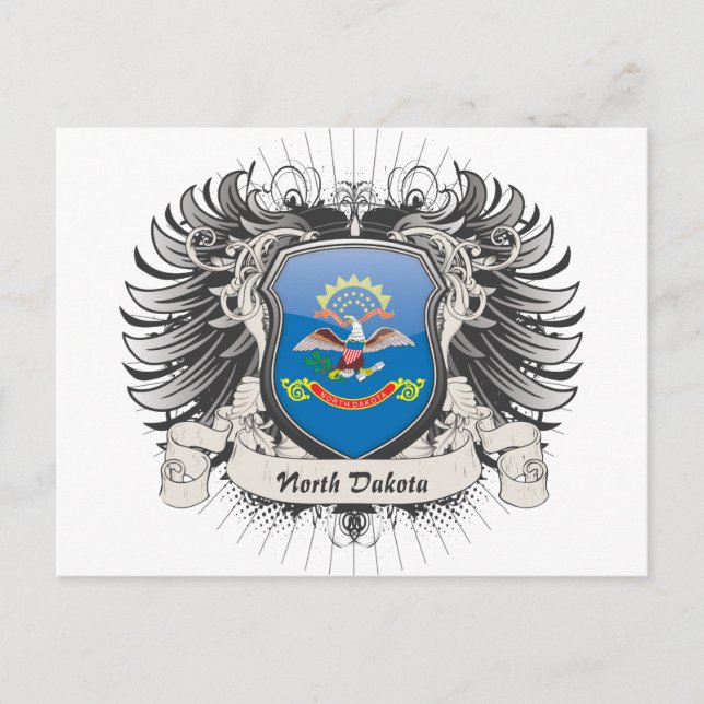 Postal Escudo de Dakota del Norte (Anverso)