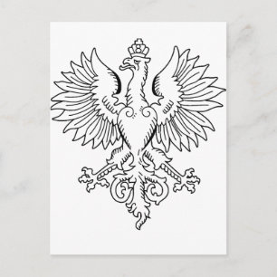 Postal Escudo de Estado contemporáneo del águila blanca d