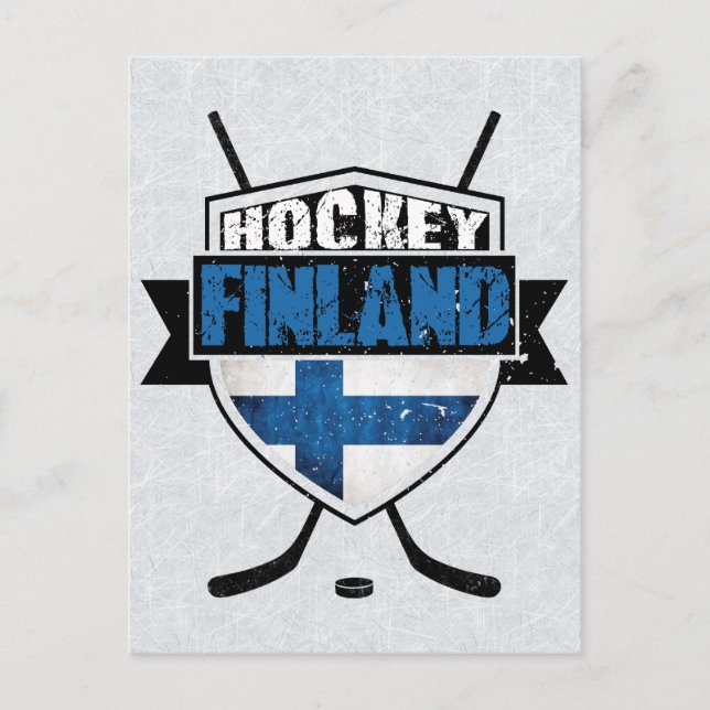 Postal Escudo de hockey finlandés Suomi (Anverso)
