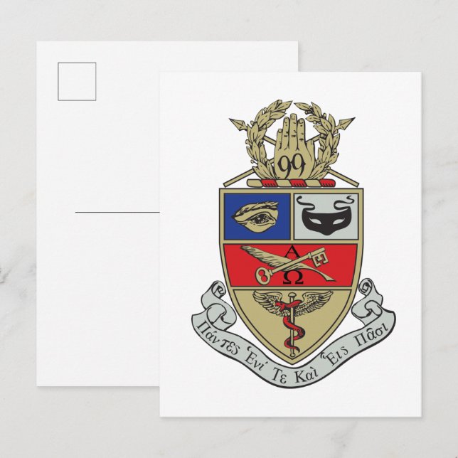 Postal Escudo de Kappa Psi (Anverso / Reverso)
