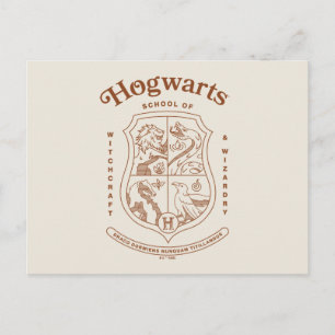 Postal Escudo de la Escuela de Magia y Hechicería HOGWART