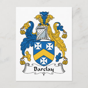 Postal Escudo de la familia Barclay