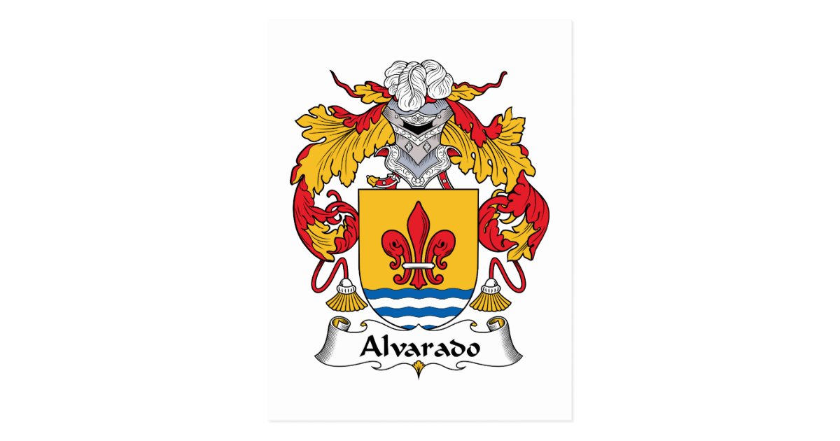 Postal Escudo de la familia de Alvarado Zazzle.es Postal Escudo de la familia de Alvarado Zazzle.es