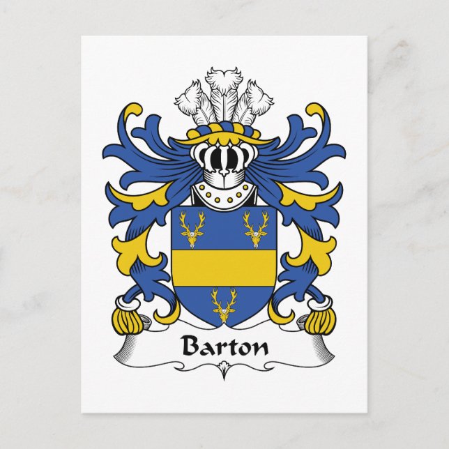 Postal Escudo de la familia de Barton (Anverso)