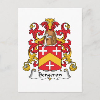 Postal Escudo de la familia de Bergeron