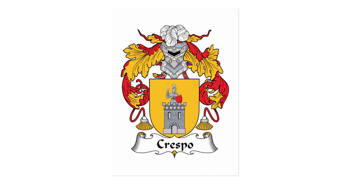 Postal Escudo de la familia de Crespo | Zazzle.es
