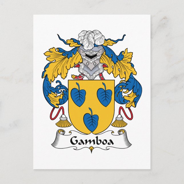 Postal Escudo de la familia de Gamboa (Anverso)