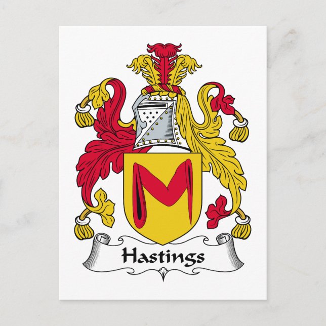 Postal Escudo de la familia de Hastings (Anverso)