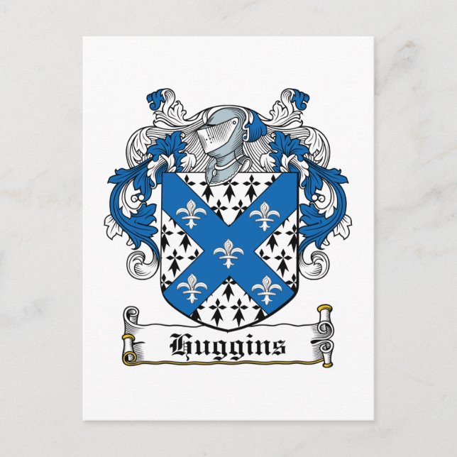 Postal Escudo de la familia de Huggins (Anverso)