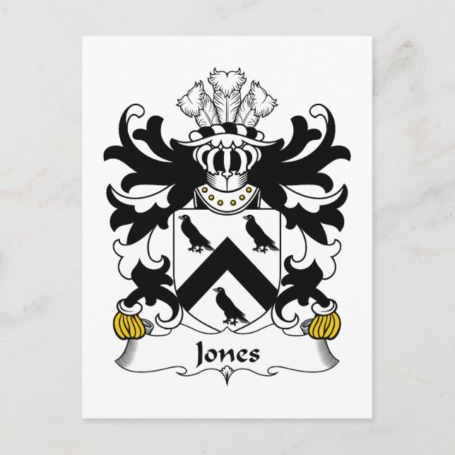Postal Escudo de la familia de Jones (Anverso)