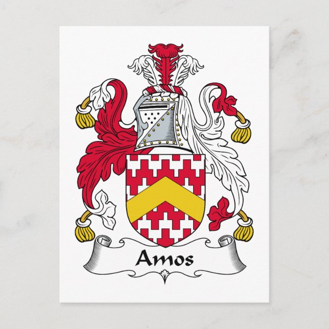 Postal Escudo de la familia de los Amos (Anverso)