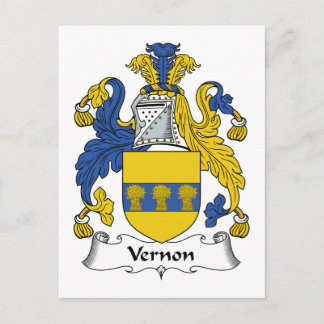 Postal Escudo de la familia de Vernon