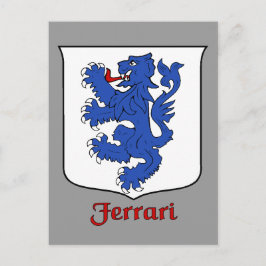 Postal Escudo de la familia Ferrari