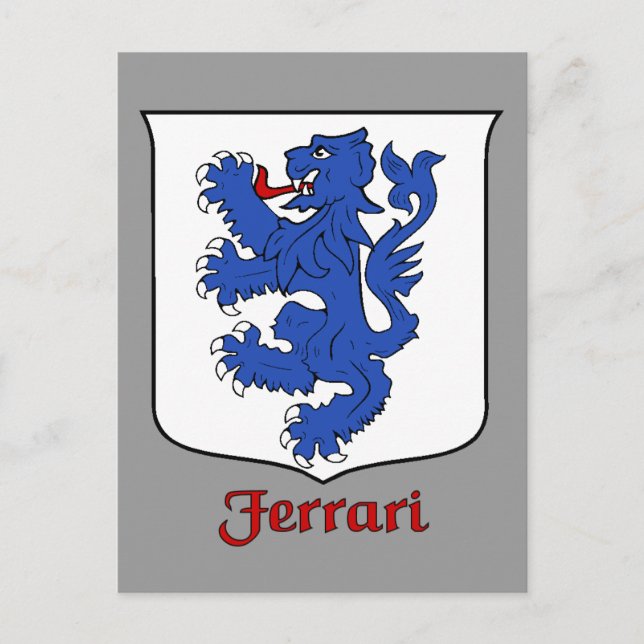 Postal Escudo de la familia Ferrari (Anverso)