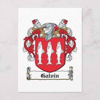 Postal Escudo de la familia Galvin