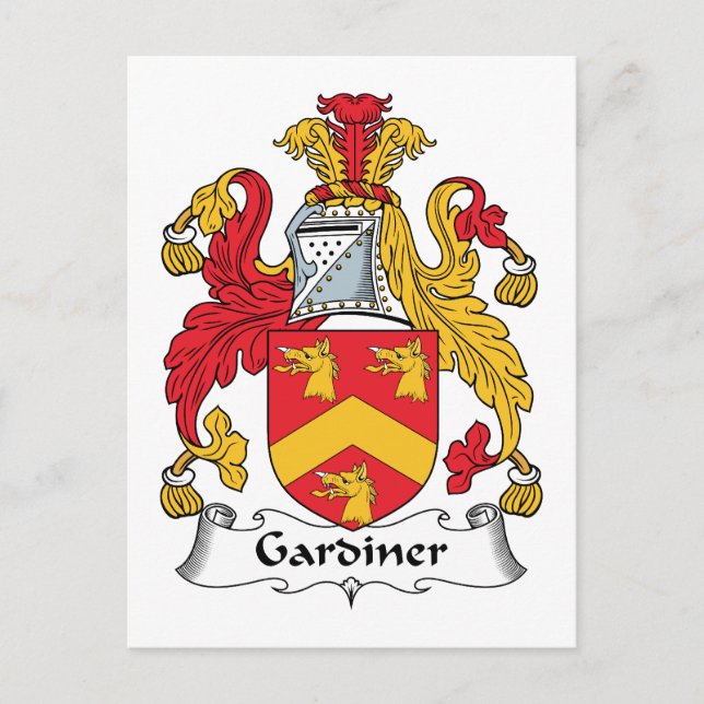 Postal Escudo de la familia Gardiner (Anverso)