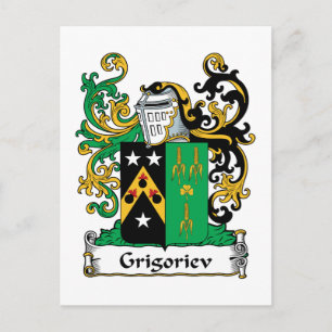 Postal Escudo de la familia Grigoriev