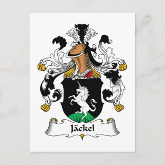 Postal Escudo de la familia Jackel
