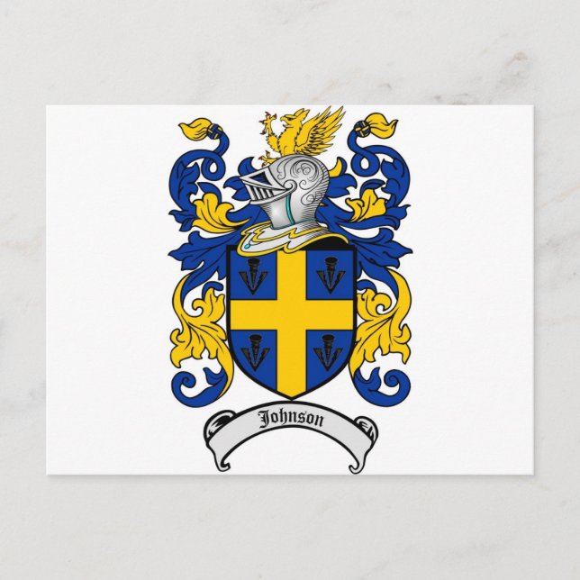 Postal Escudo de la familia Johnson - Escudo de armas (Anverso)