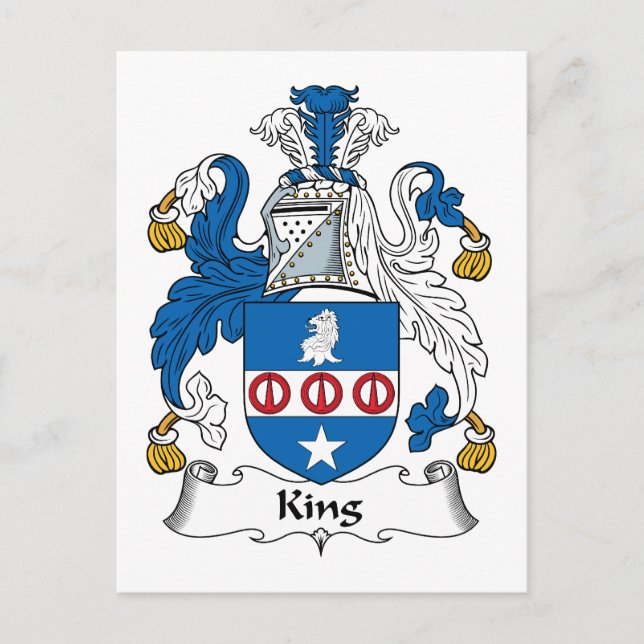 Postal Escudo de la familia King (Anverso)