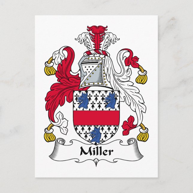 Postal Escudo de la familia Miller (Anverso)