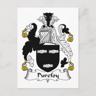 Postal Escudo de la familia Purefoy