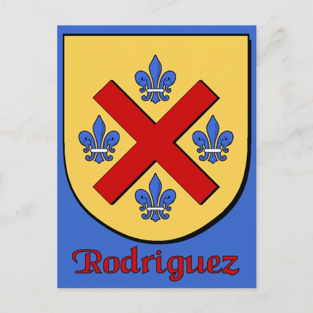 Postal Escudo de la familia Rodriguez (Anverso)