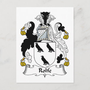 Postal Escudo de la familia Rolfe