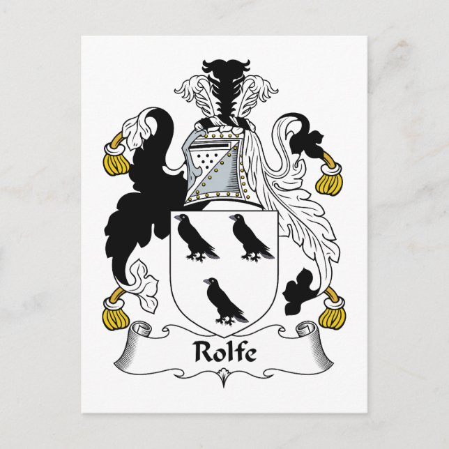 Postal Escudo de la familia Rolfe (Anverso)